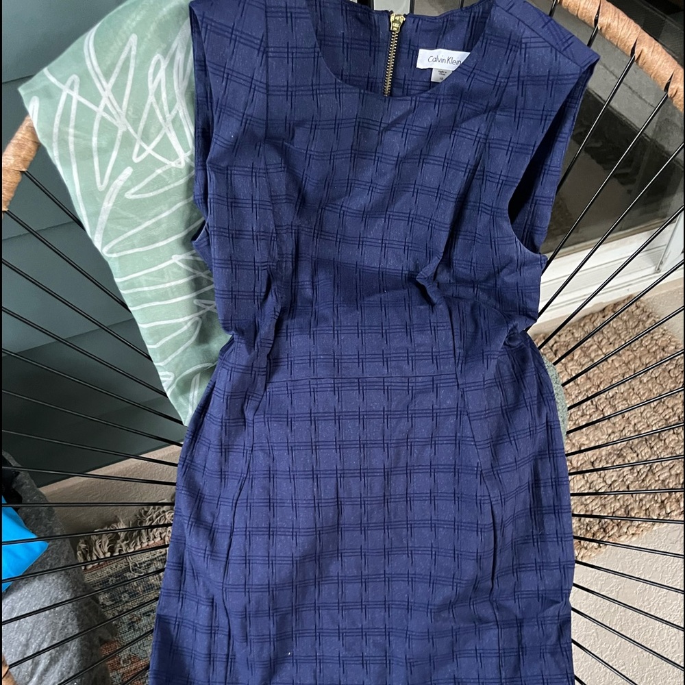 Calvin Klein Navy Blue Sleeveless Dress